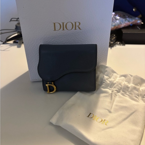 Dior Saddle Wallet Cerulian Blue - Picture 2 of 14
